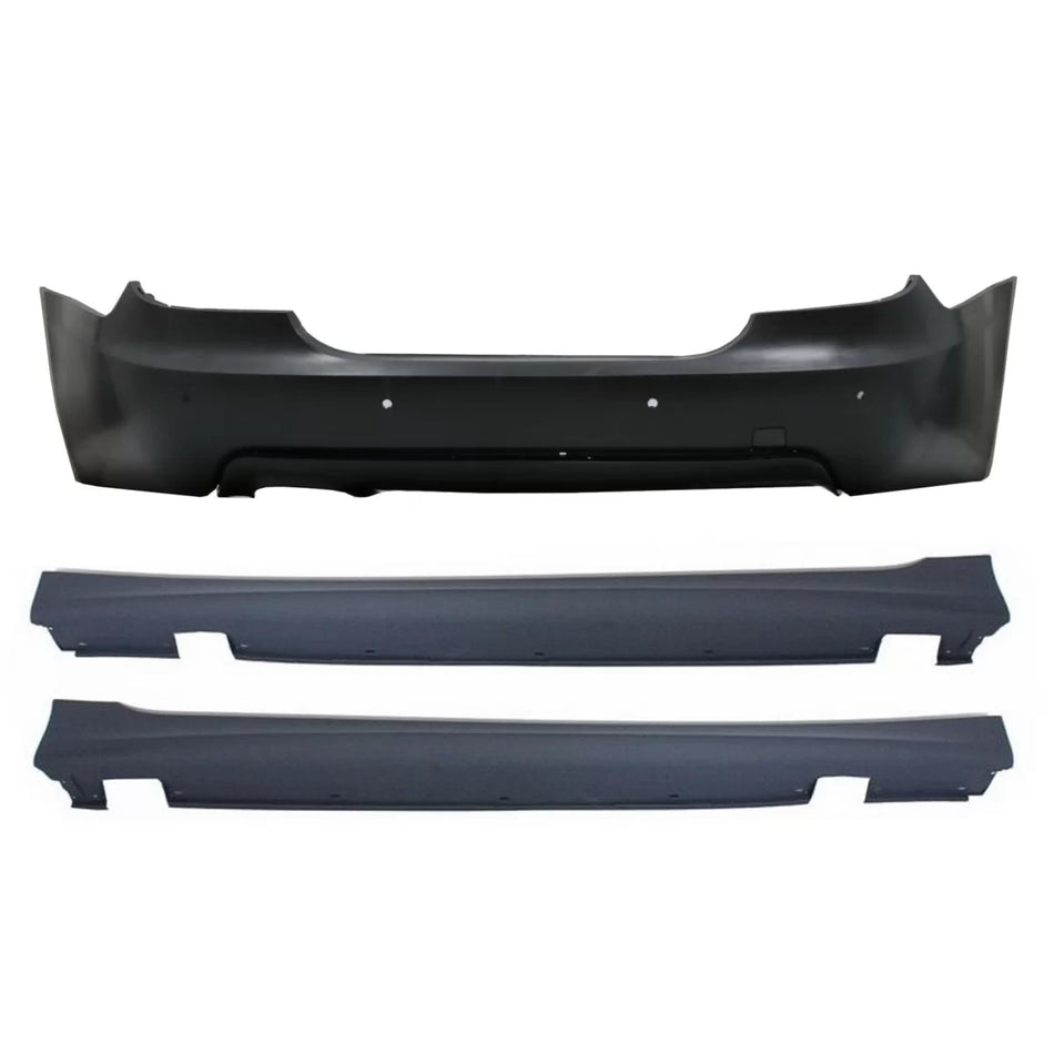 Paraurti Posteriore con Minigonne M-technik e Sensori PDC 18mm per BMW Serie 5