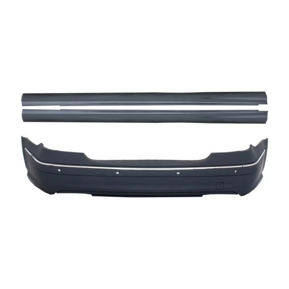 Paraurti Posteriore con Minigonne per Mercedes Classe E W211 2003-2009 con PDC