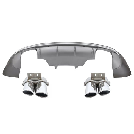 Spoiler Paraurti Posteriore Diffusore Doppia Uscita per Audi Q5 8R Facelift
