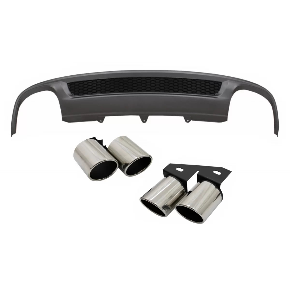 Paraurti Posteriore Diffusore Aria con Terminali Scarico S-line Audi A4 B8