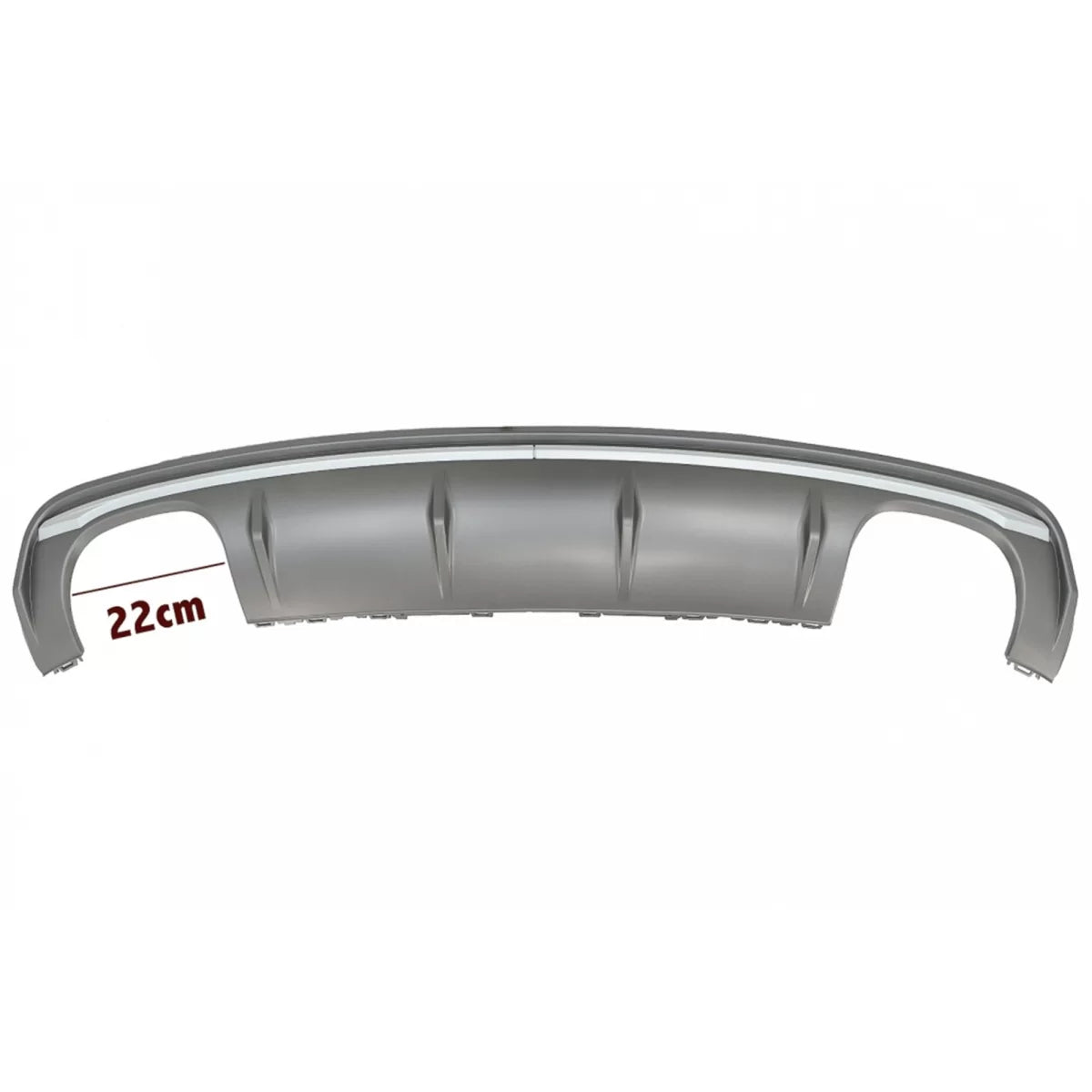 Paraurti Posteriore Diffusore con Terminali Scarico S3 Quad per Audi A3 8V
