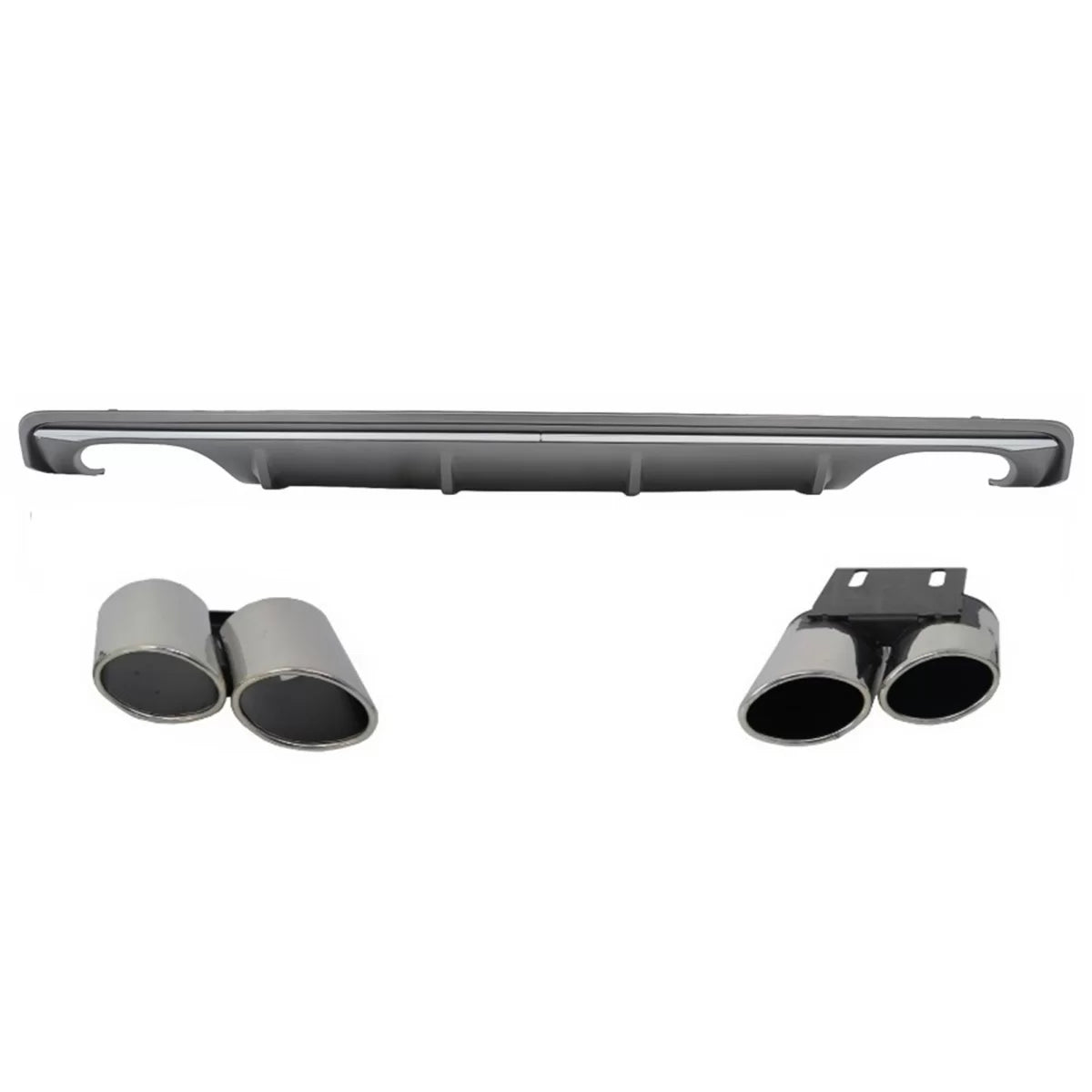 Paraurti Posteriore Diffusore con Terminali Scarico S3 Quad per Audi A3 8V
