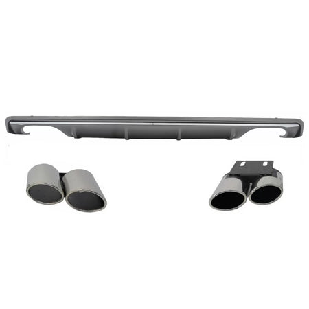 Paraurti Posteriore Diffusore con Terminali Scarico S3 Quad per Audi A3 8V