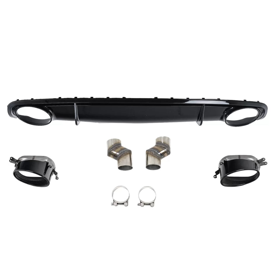 Paraurti Posteriore con Diffusore e Terminali Scarico Audi A4 B8 B8.5 2012-2015