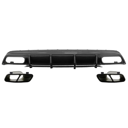 Paraurti Posteriore con Diffusore e Terminali Scarico Carbon Film per Mercedes