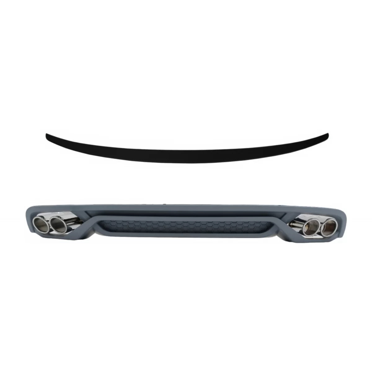 Paraurti Posteriore con Diffusore Scarichi e Spoiler Baule per Audi A4 B8