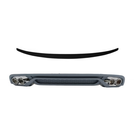 Paraurti Posteriore con Diffusore Scarichi e Spoiler Baule per Audi A4 B8