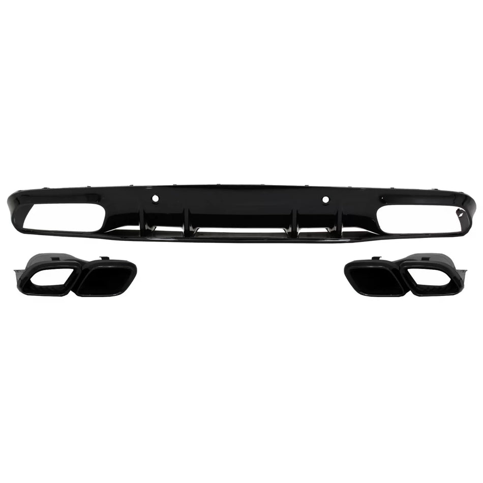 Paraurti Posteriore Diffusore C63S Design Nero Mercedes Classe C C205 A205