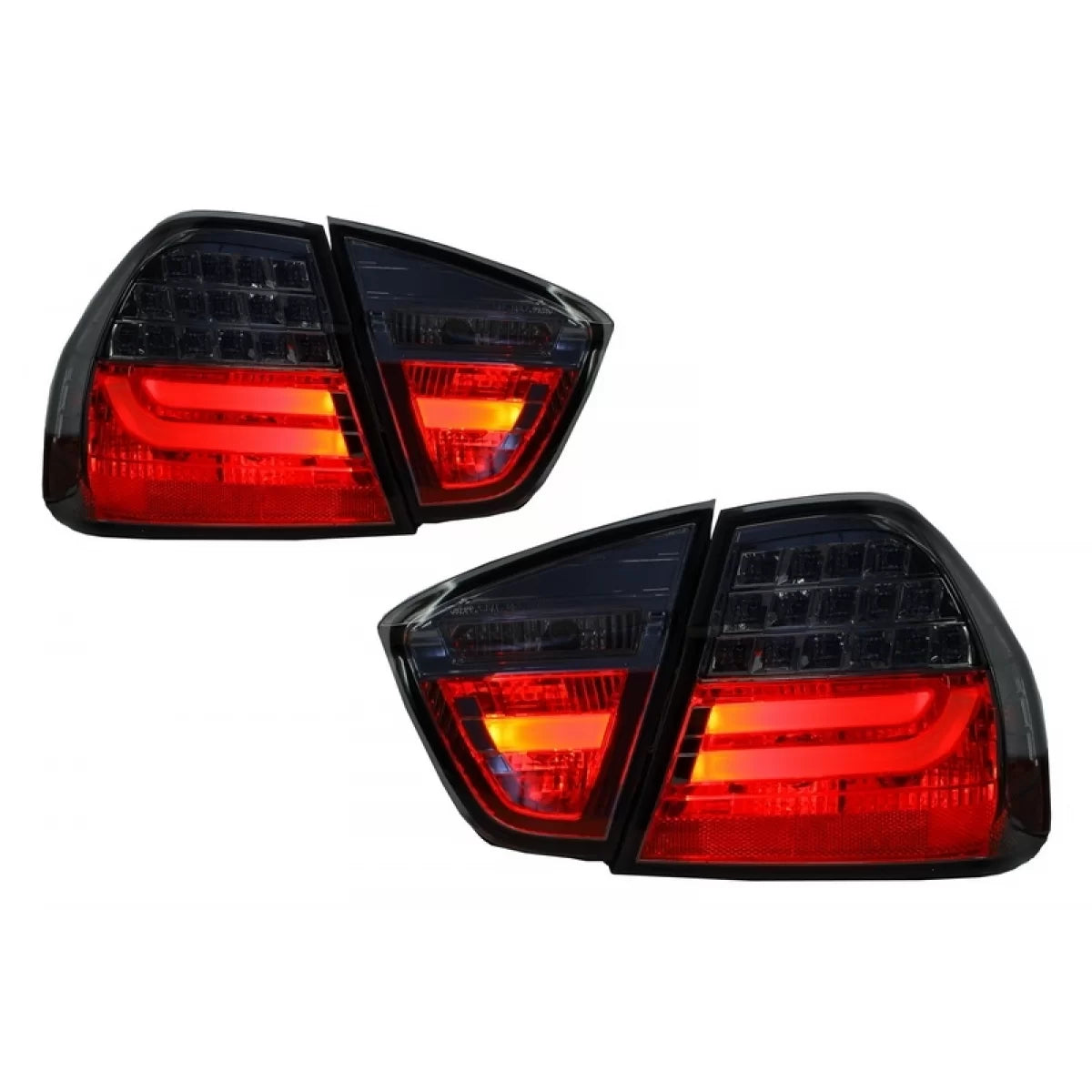 Paraurti Posteriore Senza PDC con Luci LED Fumé M3 Design per BMW Serie 3 E90