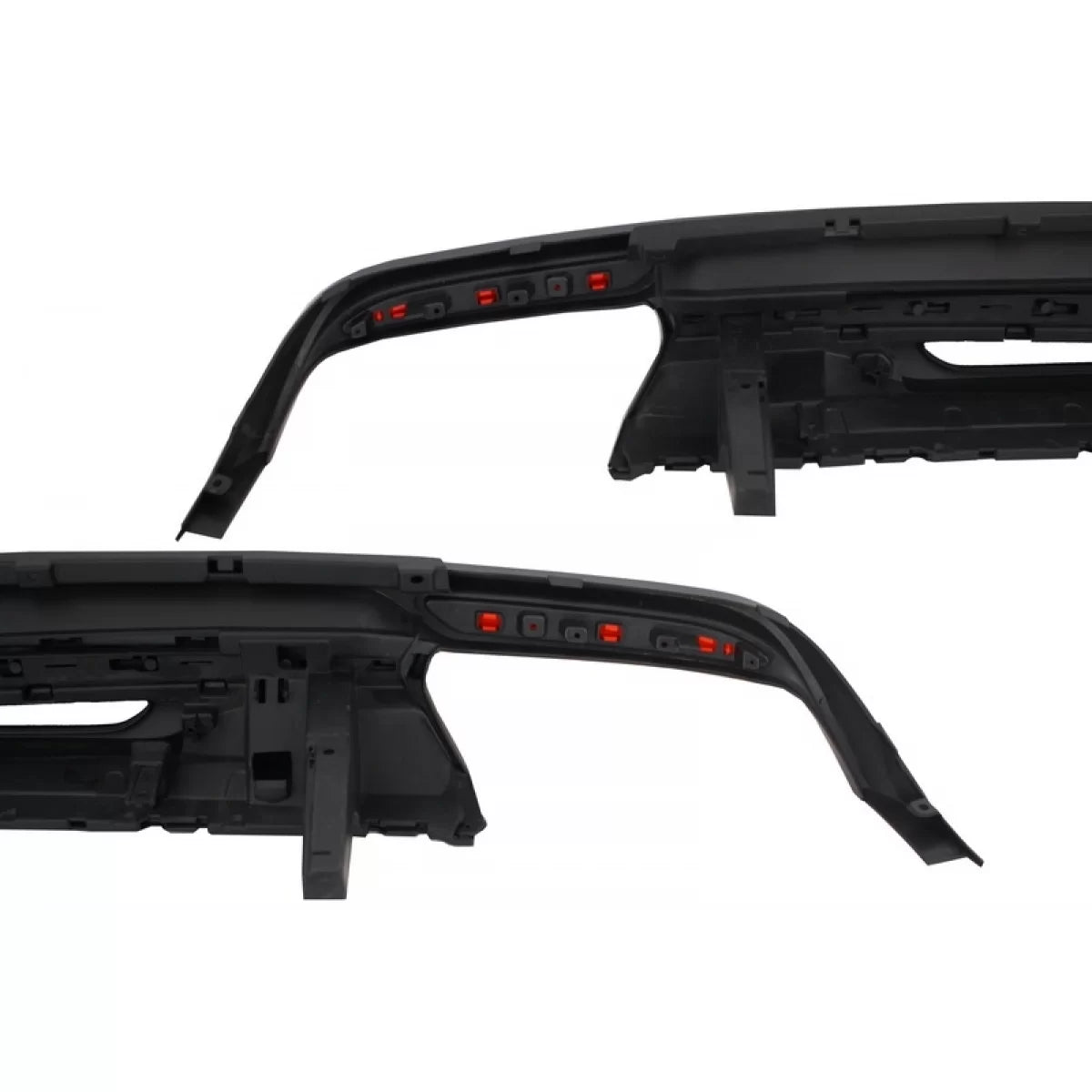Diffusore Posteriore con Terminali Scarico Nero per Mercedes Classe S W222