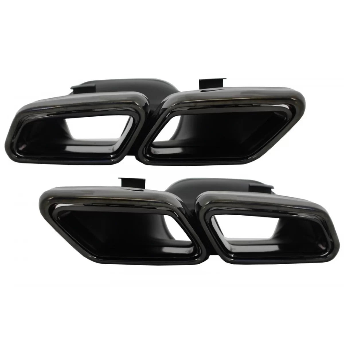 Diffusore Posteriore con Terminali Scarico Nero per Mercedes Classe S W222
