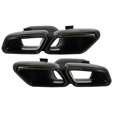 Diffusore Posteriore con Terminali Scarico Nero per Mercedes Classe S W222