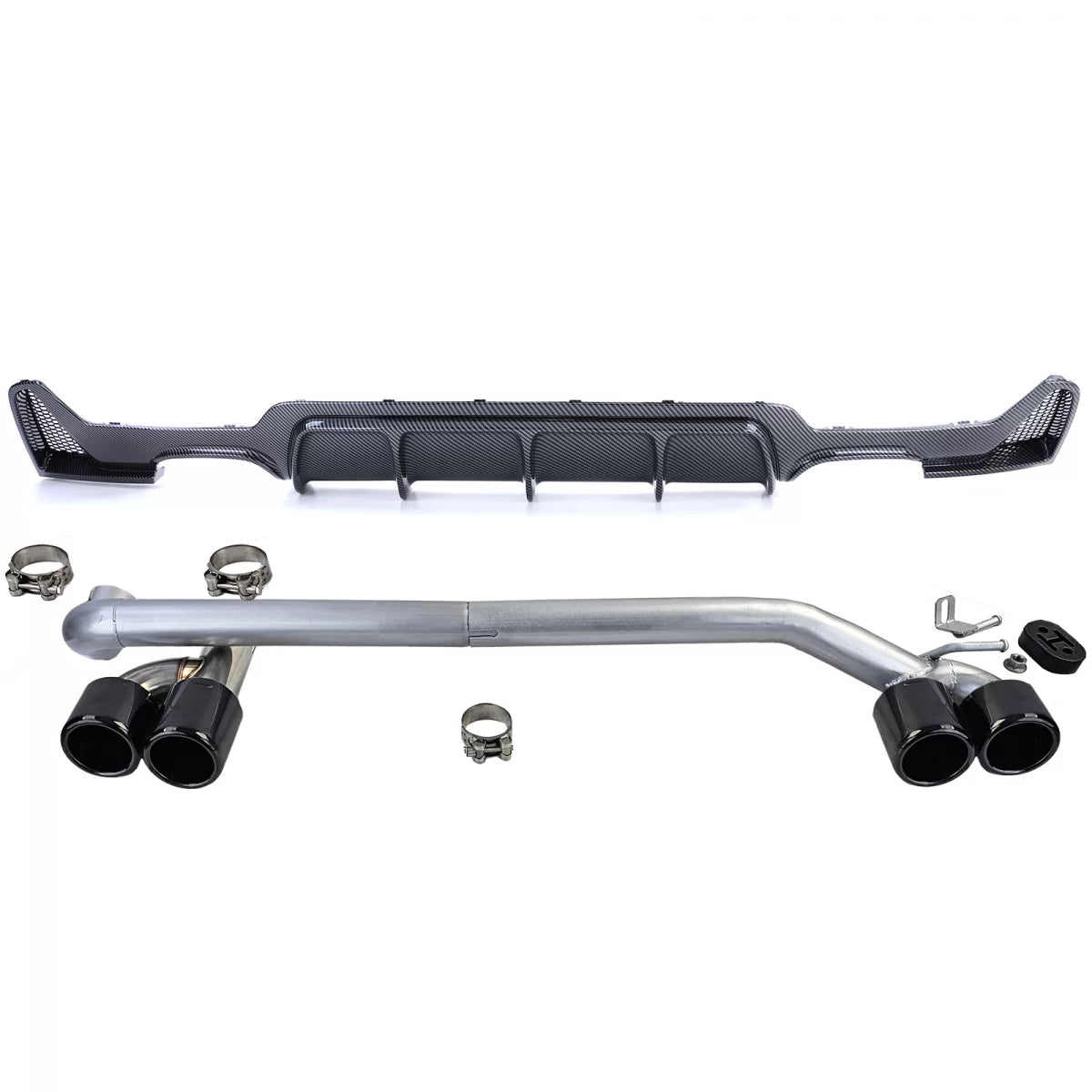 Diffusore Posteriore Carbonio con Terminale Sportivo per BMW F32 F33 F36 425