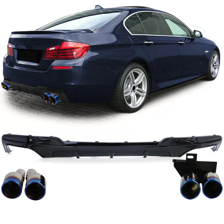 Diffusore Posteriore con Terminali Titanio per BMW F10 F11 520 523 525 528 530