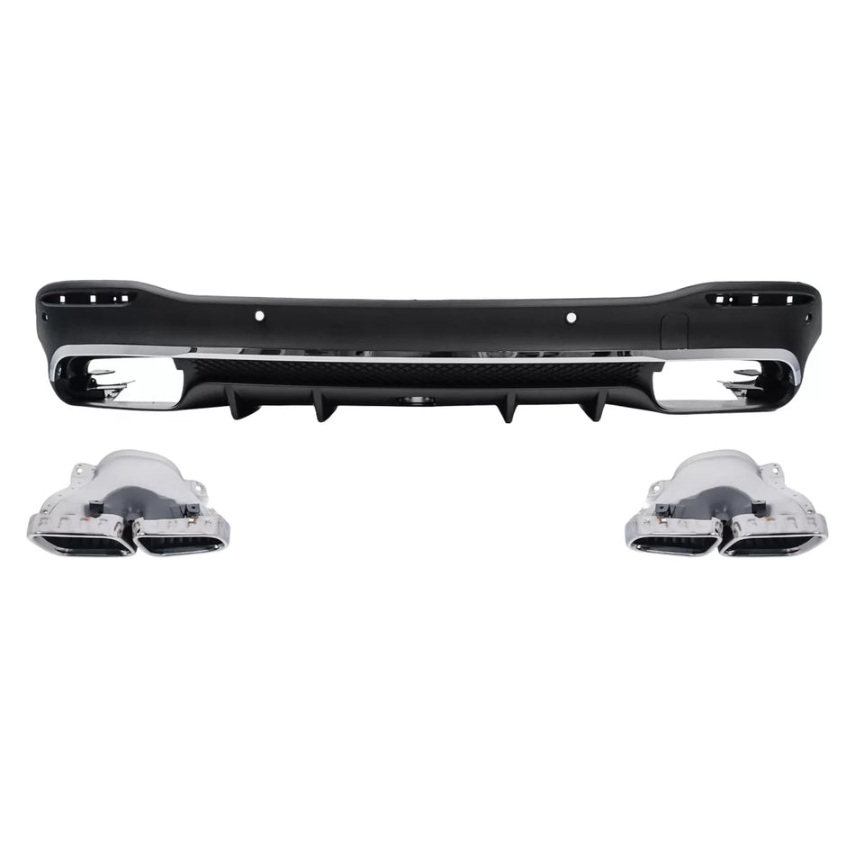 Diffusore Posteriore con Terminali Scarico per Mercedes GLE W167 SUV 2019-up