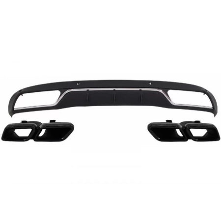 Diffusore Posteriore con Terminali Scarico per Mercedes Classe C W205 S205