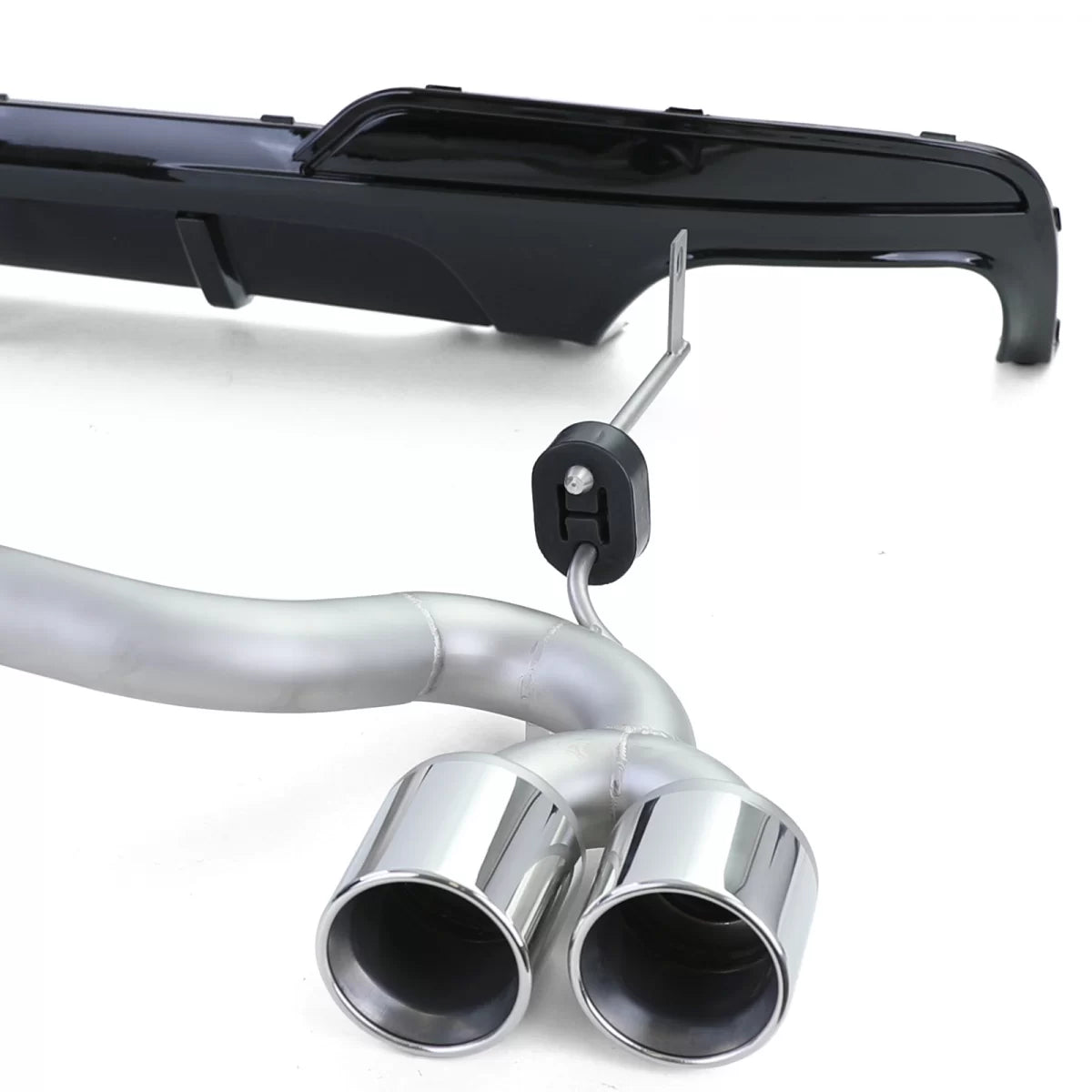 Diffusore Posteriore Lucido con Doppio Terminale per BMW F10 F11 520 525 528 530