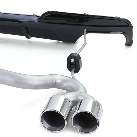 Diffusore Posteriore Lucido con Doppio Terminale per BMW F10 F11 520 525 528 530