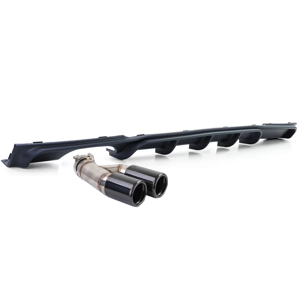 Diffusore Posteriore Opaco con Doppia Uscita Nera per BMW F30 F31 316i 318i 320i