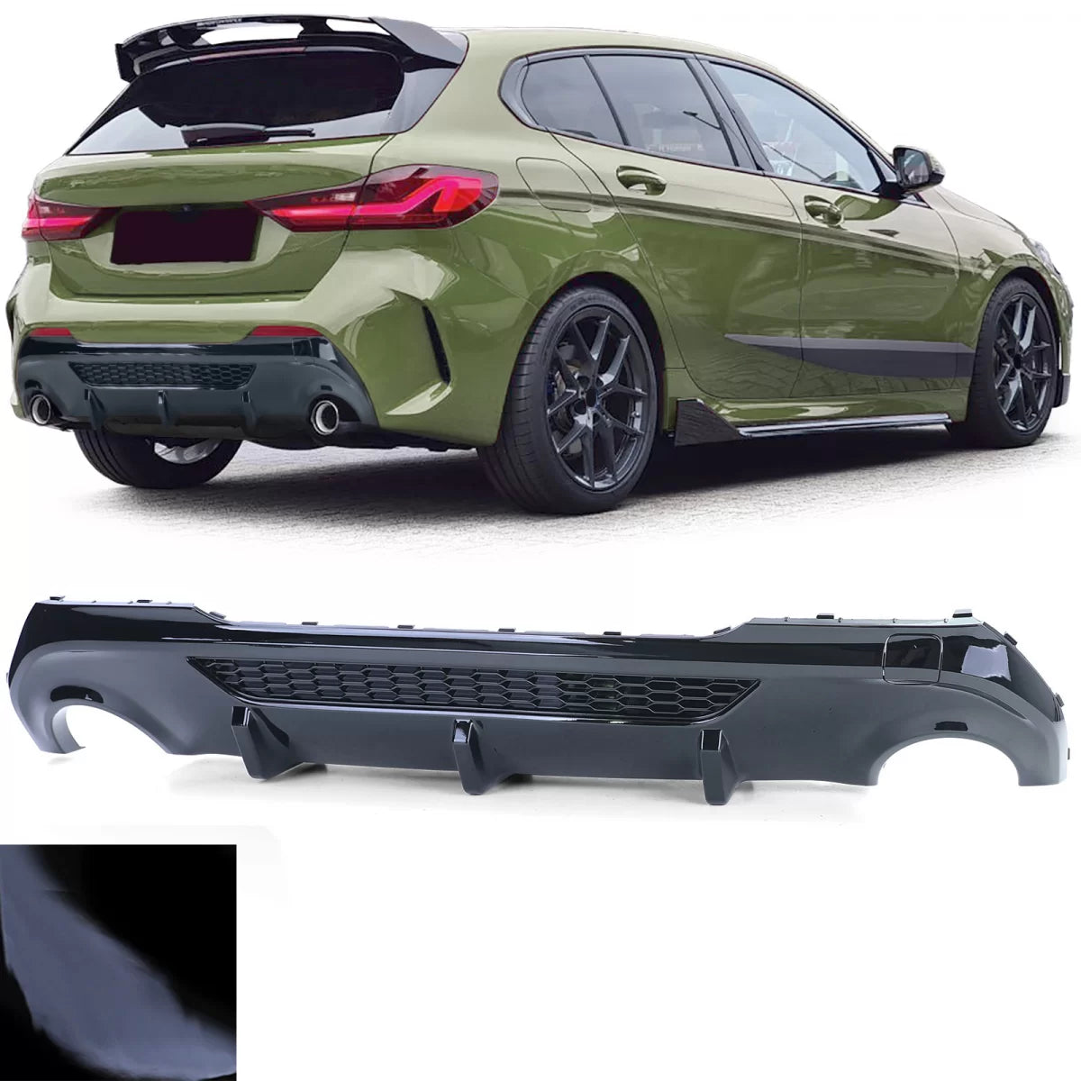 Diffusore Posteriore Performance Nero Lucido per BMW 1 Series F40 118d 120d