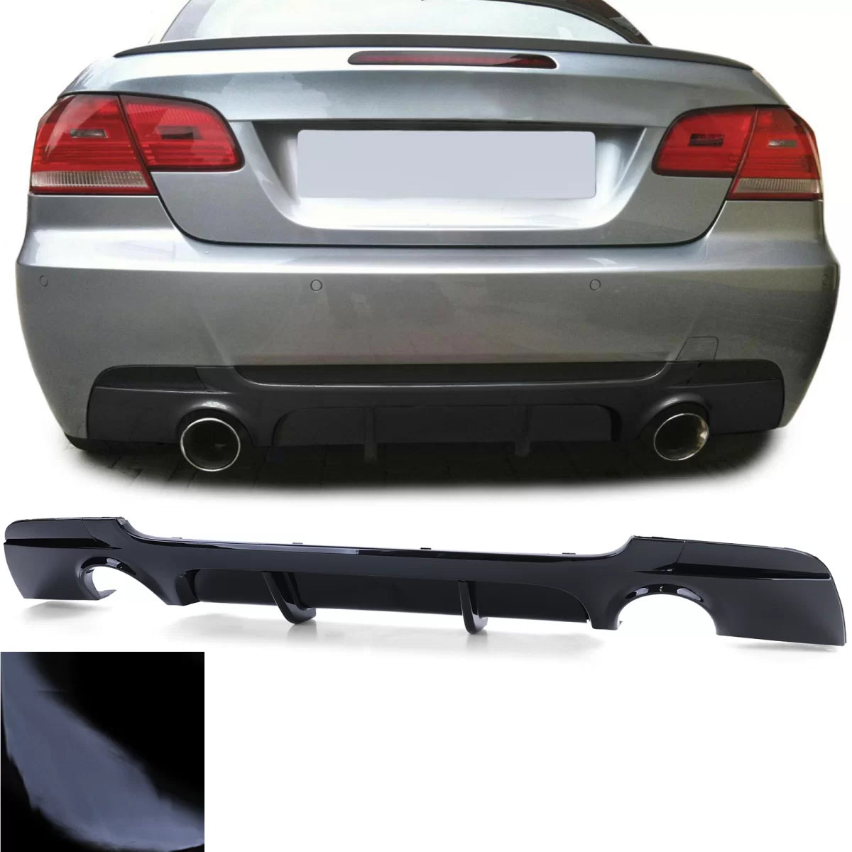 Diffusore Posteriore Performance Nero Lucido per BMW Serie 3 E92 E93 335i 335d