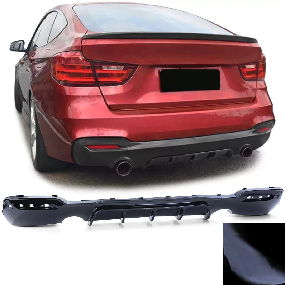 Diffusore Posteriore Performance Nero Lucido per BMW Serie 3 GT F34 340i