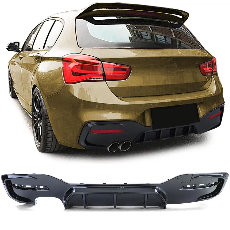 Diffusore Posteriore Performance Nero Lucido per BMW Serie 1 F20 F21 120 125
