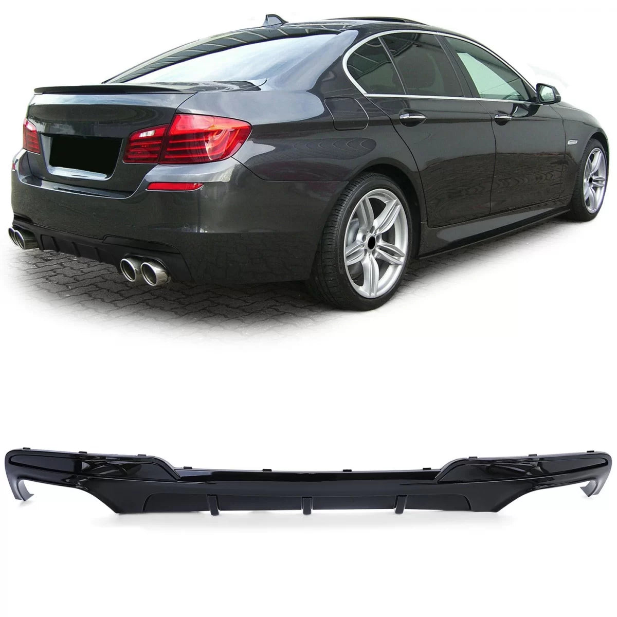 Diffusore Posteriore Performance Nero Lucido per BMW Serie 5 F10 F11 550i M550D