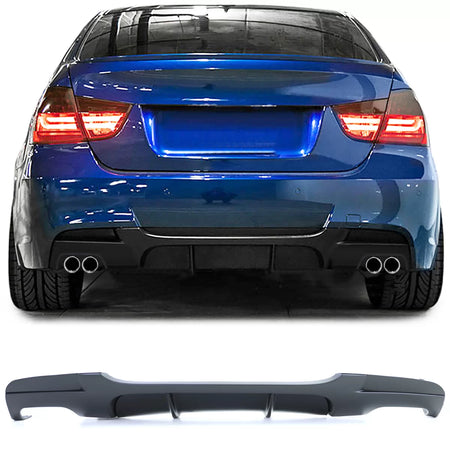 Diffusore Posteriore Doppio Scarico per BMW Serie 3 E90 E91 05-12