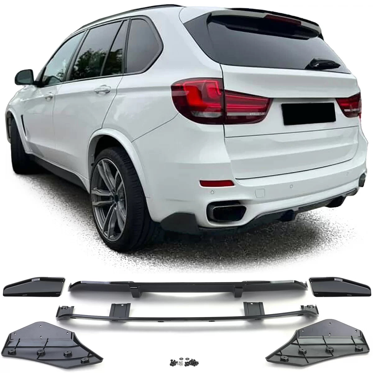 Diffusore Posteriore Lucido per BMW X5 F15 2013-2018