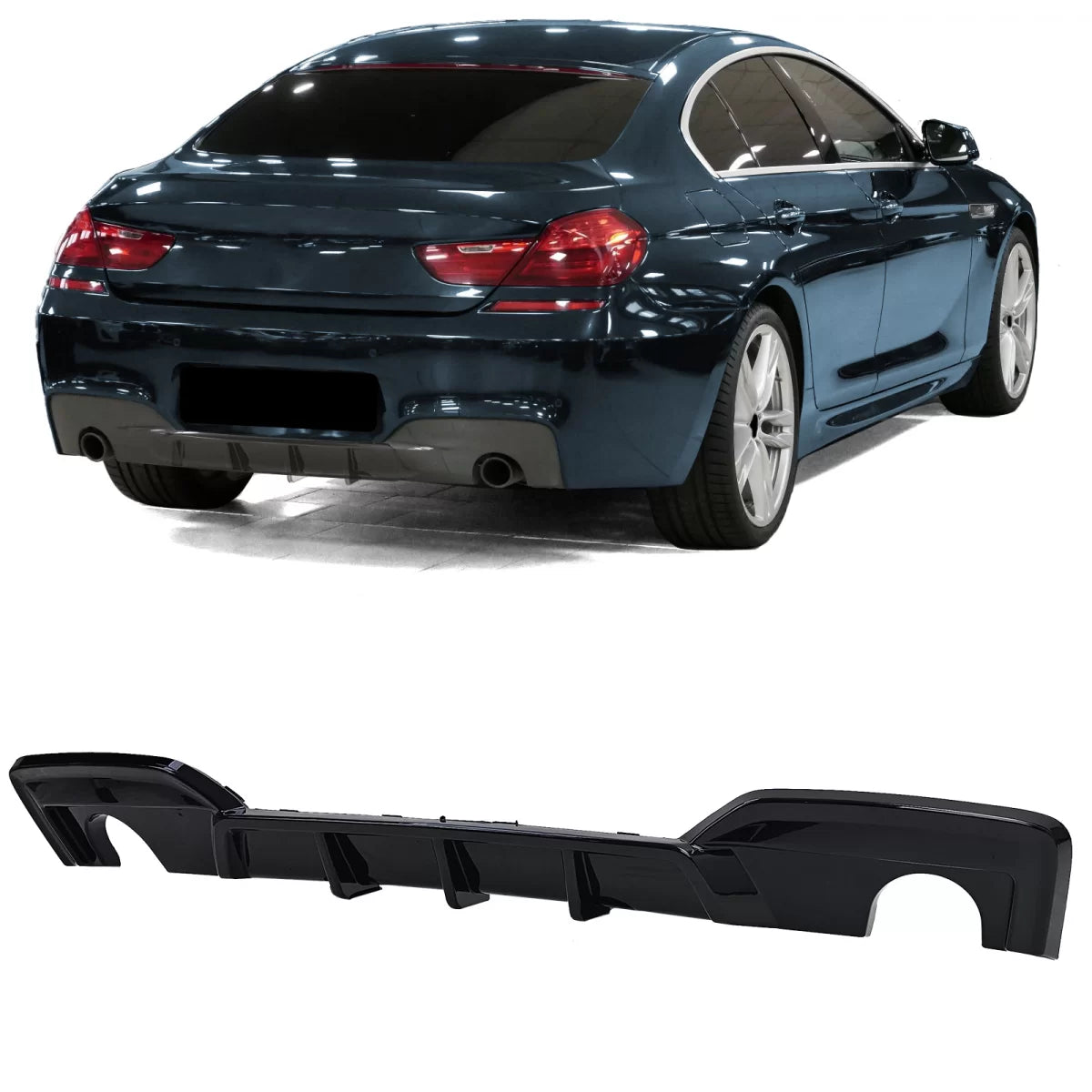 Diffusore Posteriore Lucido per BMW Serie 6 F06 F12 F13 640d 640i
