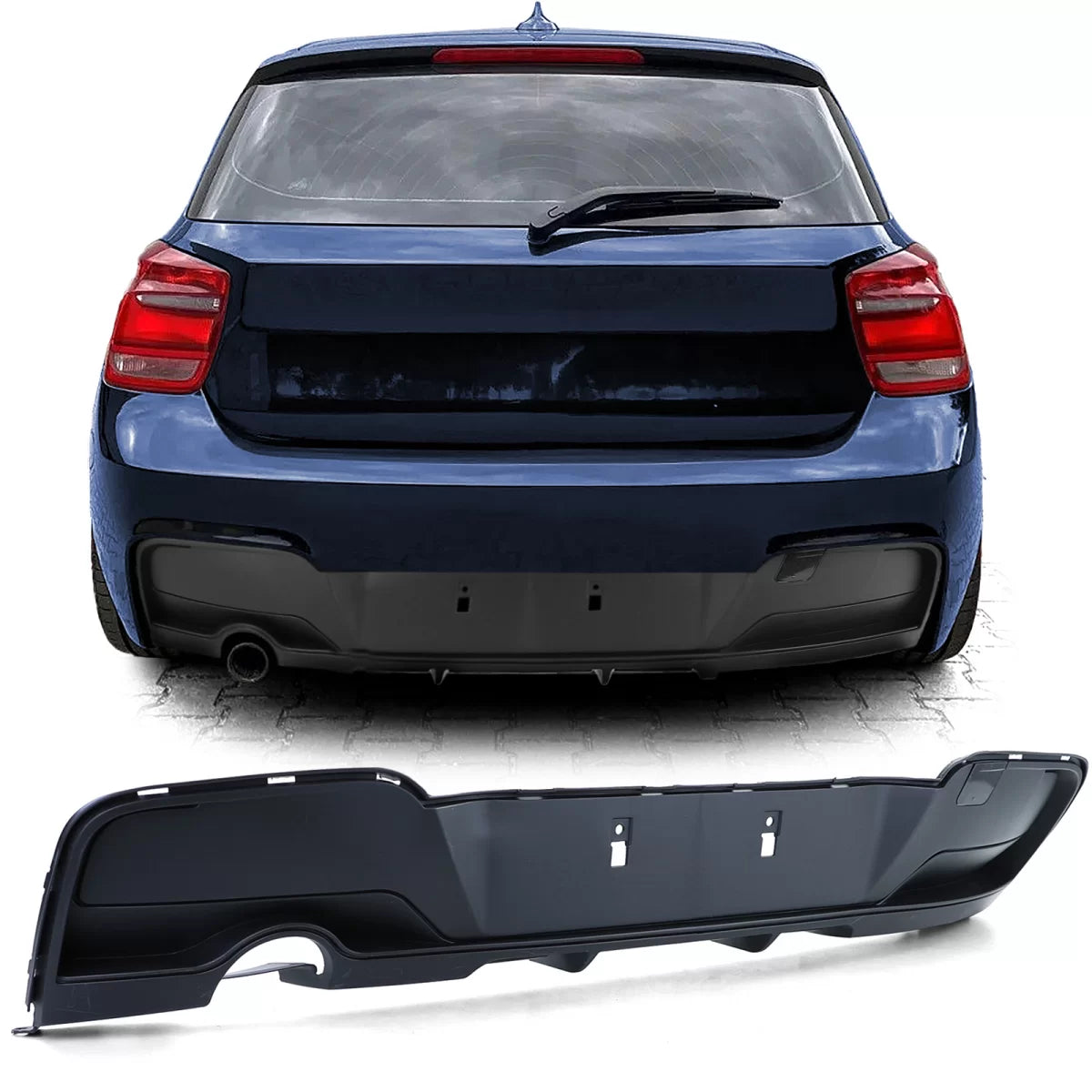 Diffusore Posteriore Opaco per BMW Serie 1 F20 F21 114 116 118 120 2011-2015