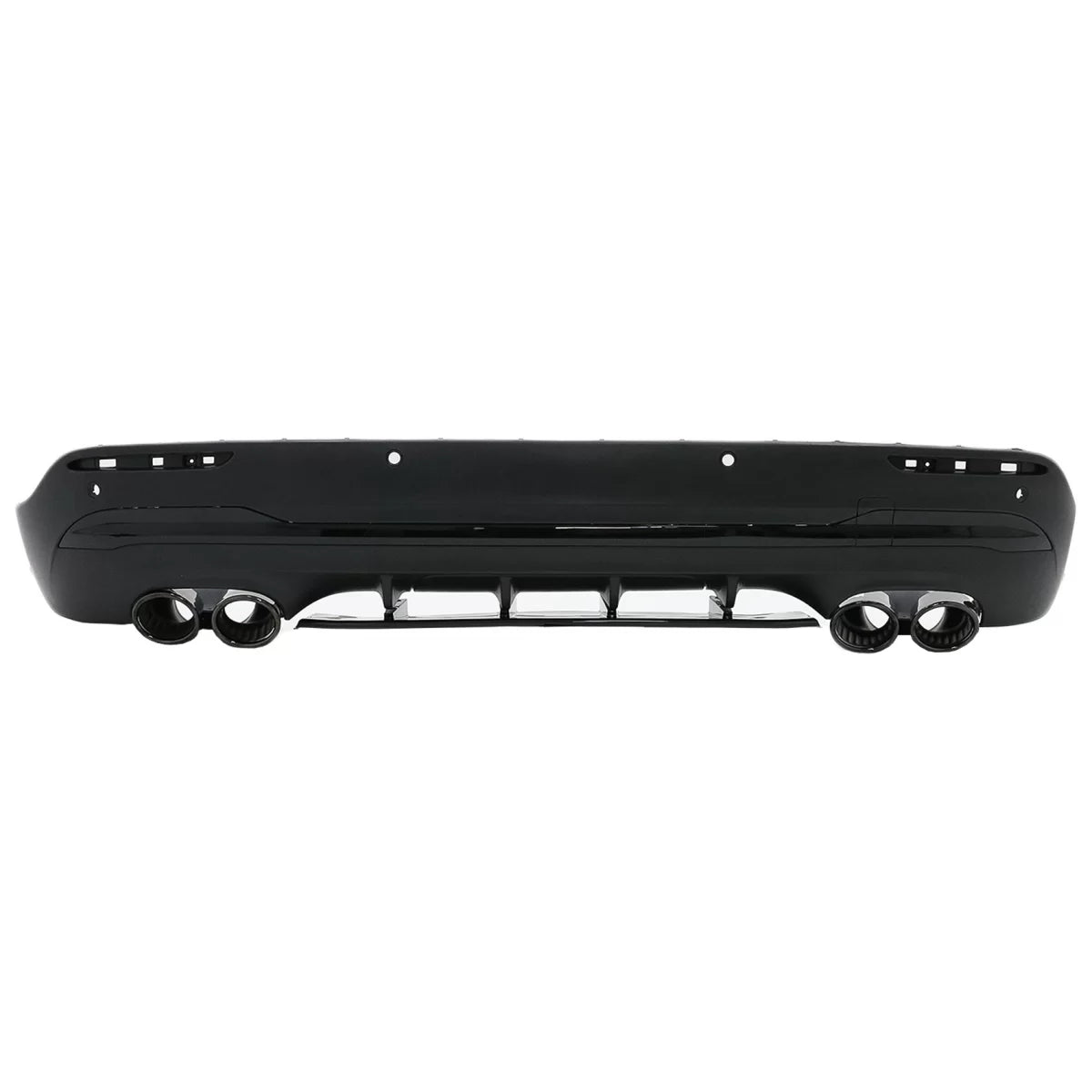 Diffusore Posteriore con Terminali Scarico Nero Lucido per Mercedes GLA H247