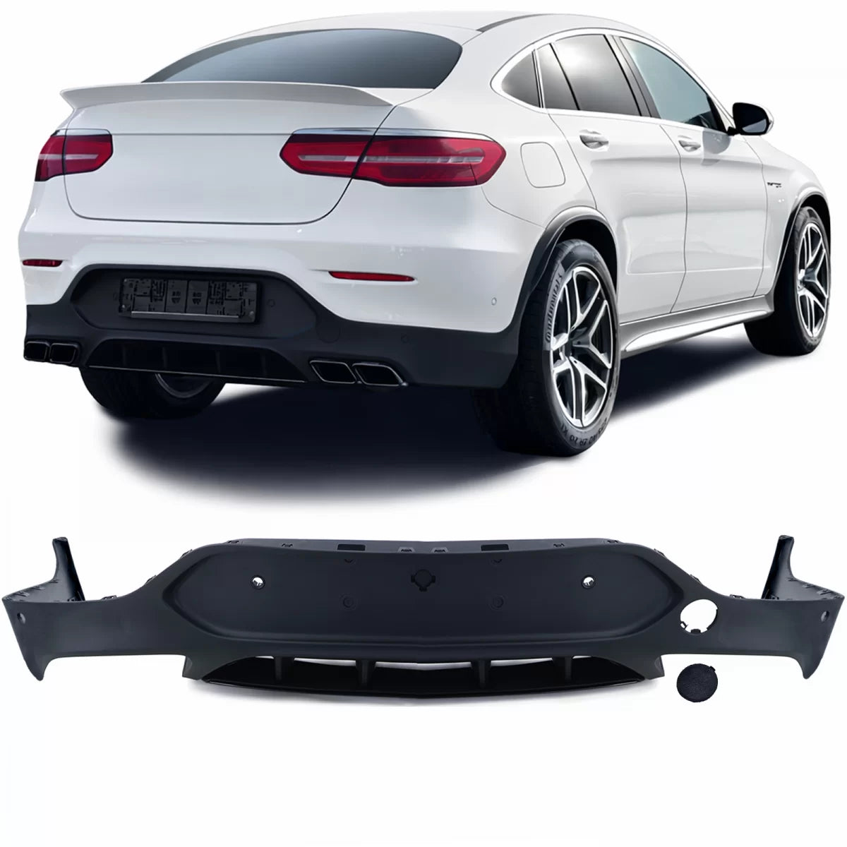 Diffusore Posteriore Sport Versione per Mercedes GLC Coupe C253 2016-2019