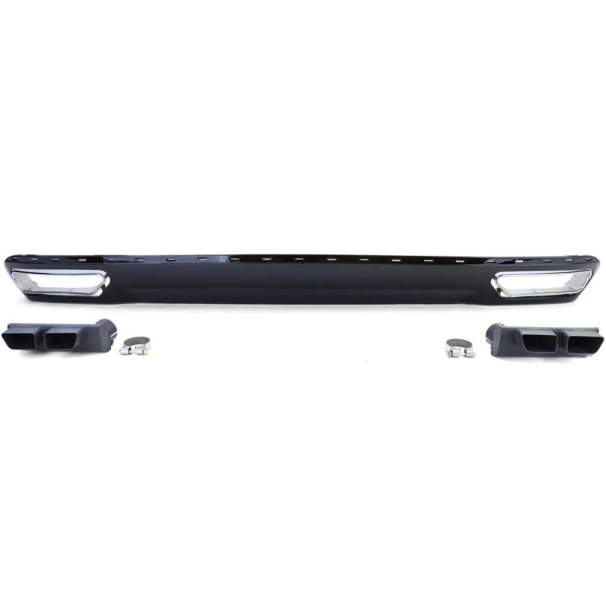 Diffusore Posteriore con Terminali W12 Look per Audi A6 C7 4G 10-14 2.8 3.0