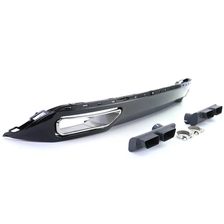 Diffusore Posteriore con Terminali W12 Look per Audi A6 C7 4G 10-14 2.8 3.0