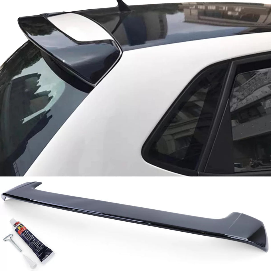 Spoiler Posteriore Tetto Nero Lucido per Volkswagen Polo 5 6R 09-14 Pre-facelift