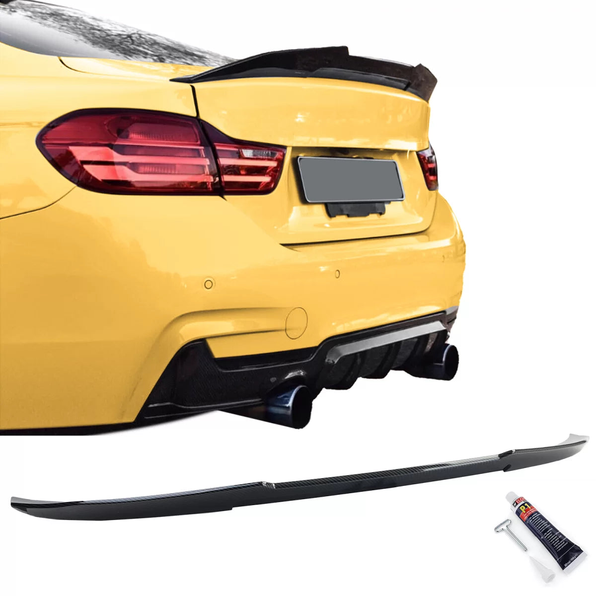 Spoiler Posteriore Ducktail Effetto Carbonio per BMW Serie 4 Coupe F32 2013-2021
