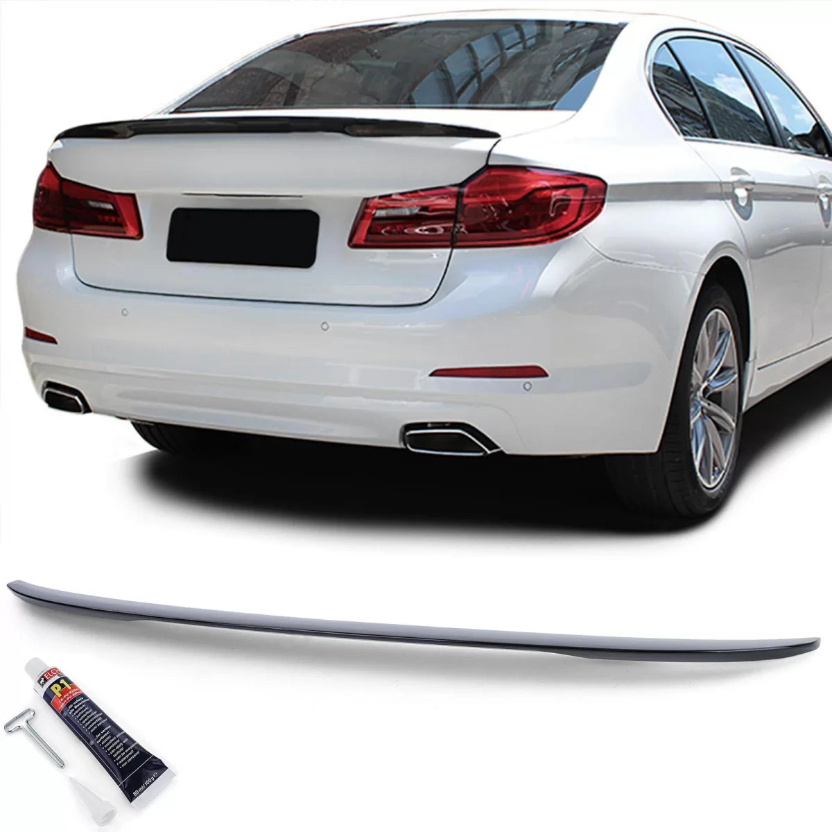 Spoiler Posteriore Lucido con aBE per BMW G30 G38 F90 M5 dal 16