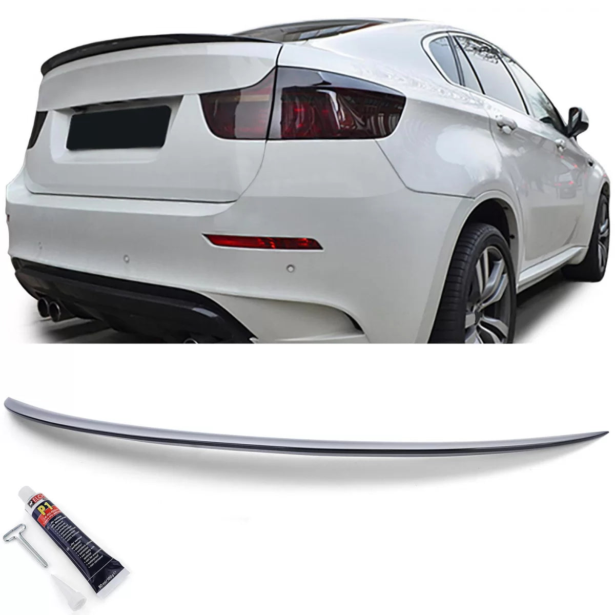 Spoiler Posteriore Lucido con aBE per BMW X6 E71 08-14
