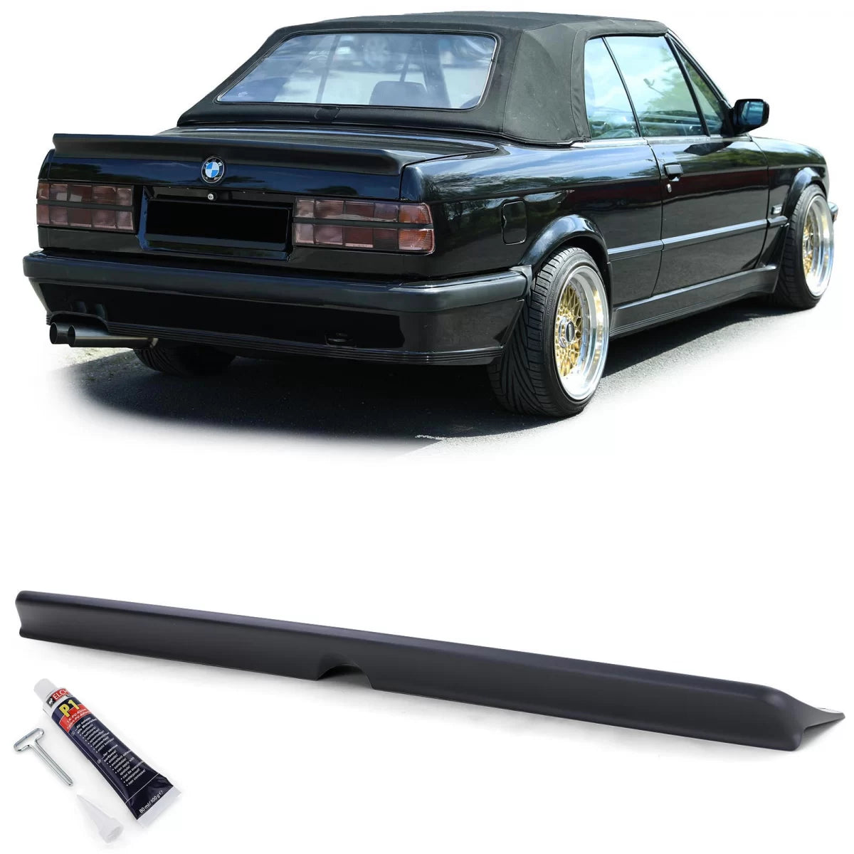 Spoiler Posteriore Sport 1 con Abe per BMW E30 Berlina Cabrio 82-93