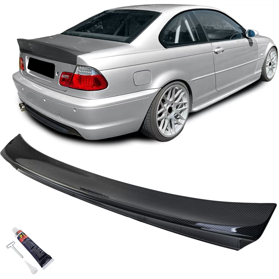 Spoiler Posteriore Effetto Carbonio per BMW Serie 3 Coupe E46 1999-2006