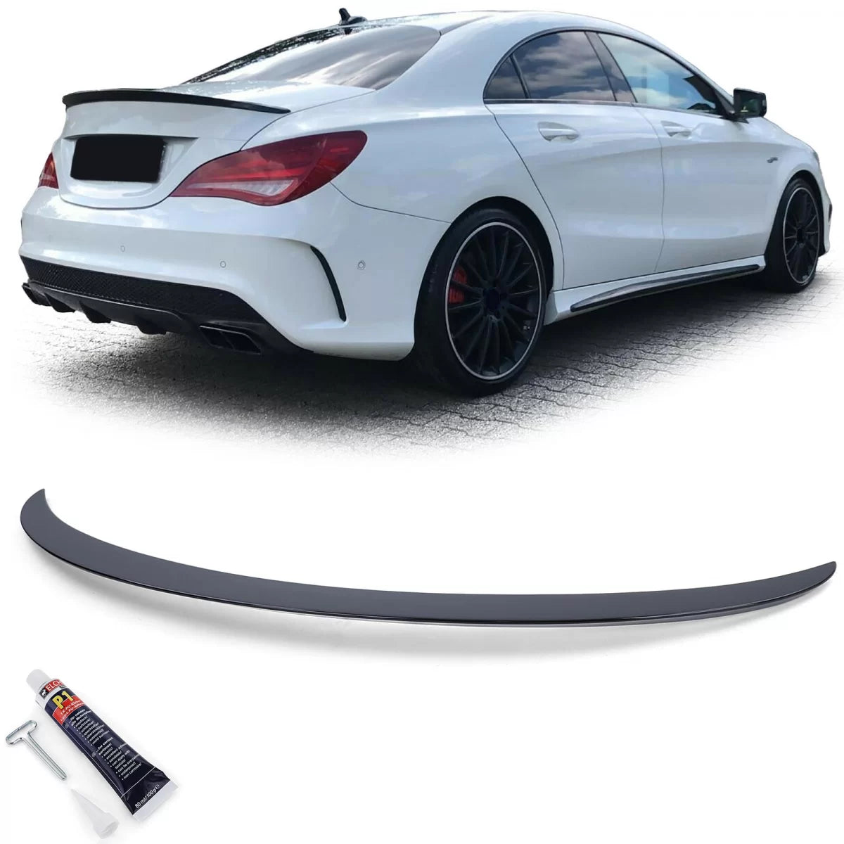 Spoiler Posteriore Sportivo Nero Lucido per Mercedes CLA C117 2013-2019