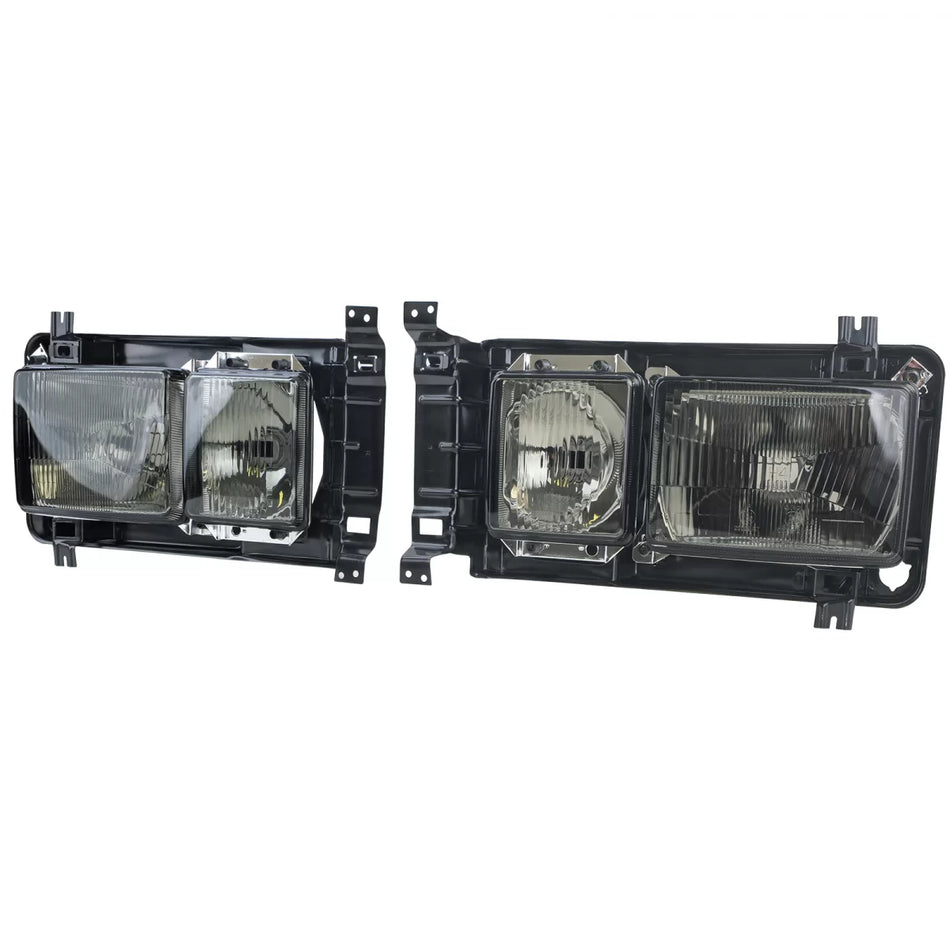 Fari Rettangolari Neri Doppio Vetro per Volkswagen Bus T3 80-92