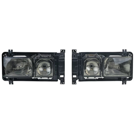 Fari Rettangolari Neri Doppio Vetro per Volkswagen Bus T3 80-92