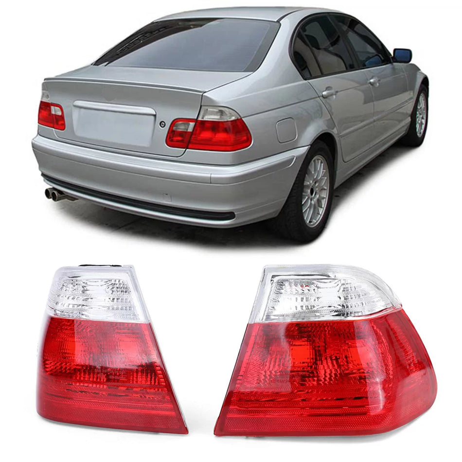 Fanali Posteriori Rosso Bianco per BMW Serie 3 E46 Berlina 98-01