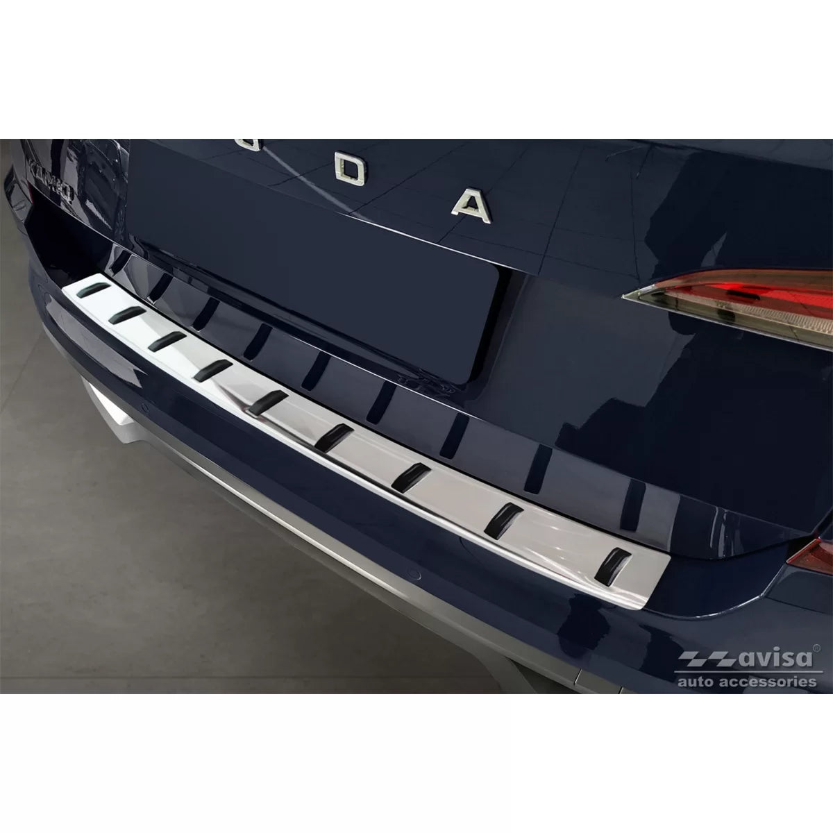 Protezione Paraurti Posteriore Rinforzata Cromata per Skoda Kamiq Crossover