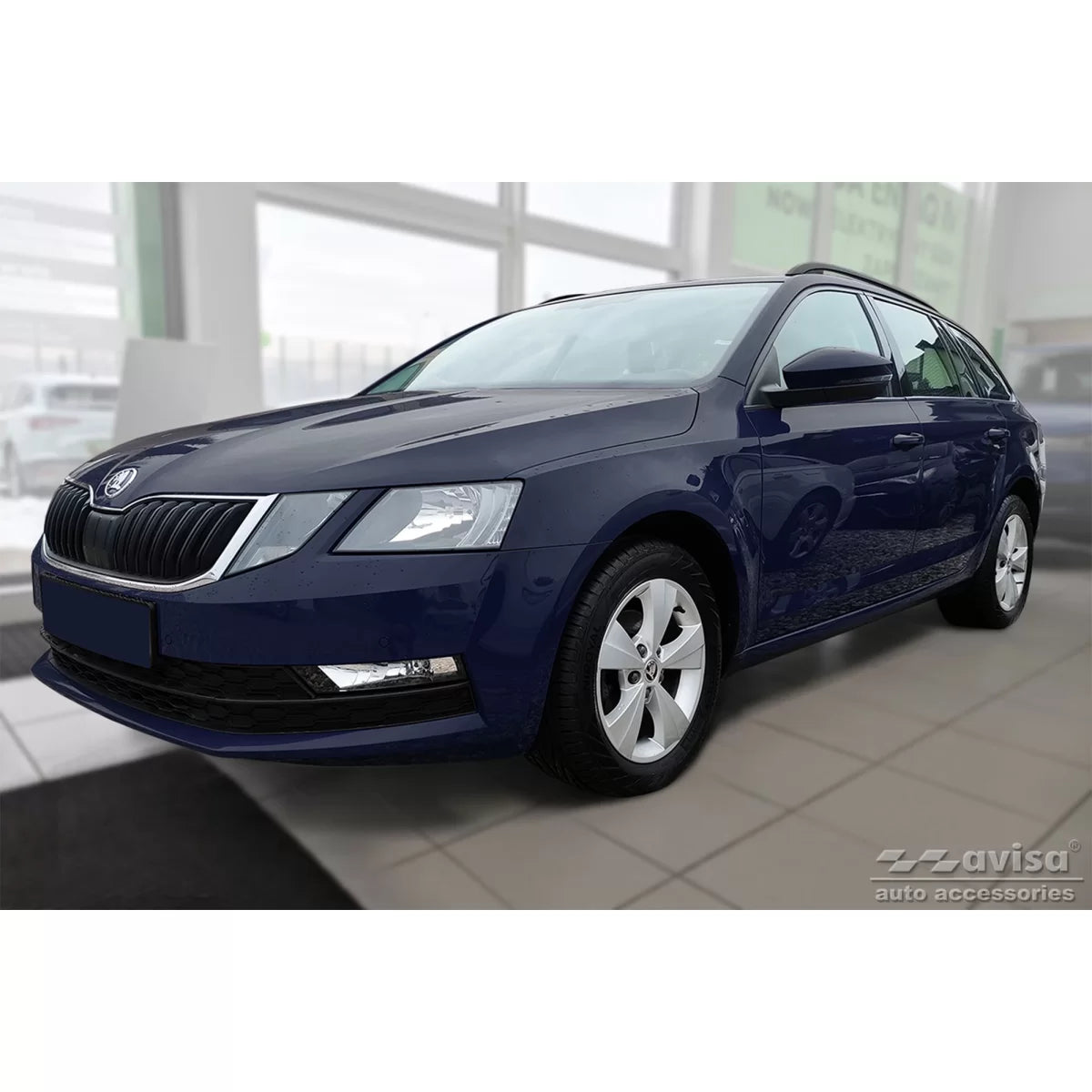 Protezione Rinforzata Paraurti Posteriore Cromata per Skoda Octavia Combi