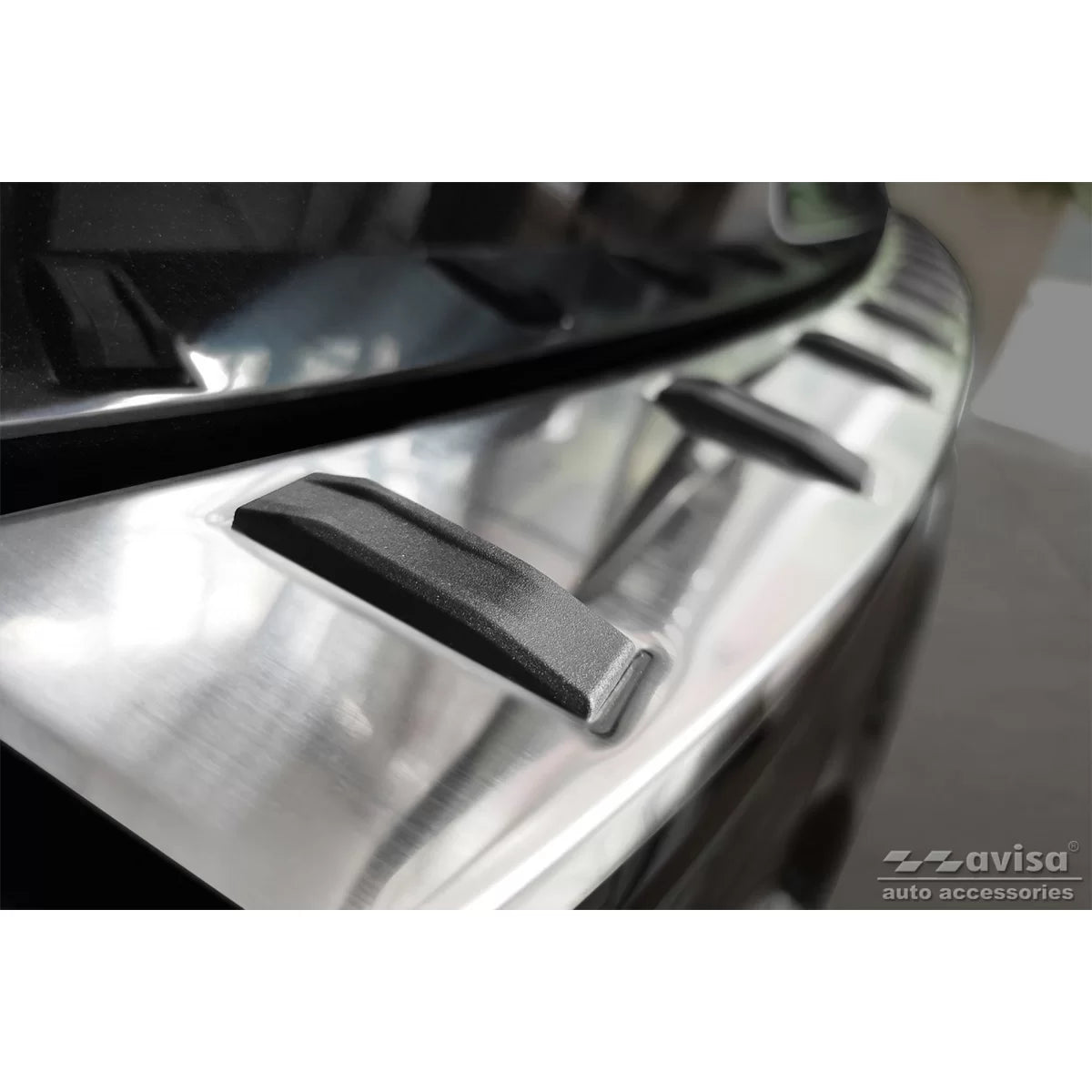 Protezione Rinforzata Paraurti Posteriore Cromata per Volkswagen Tiguan R-line