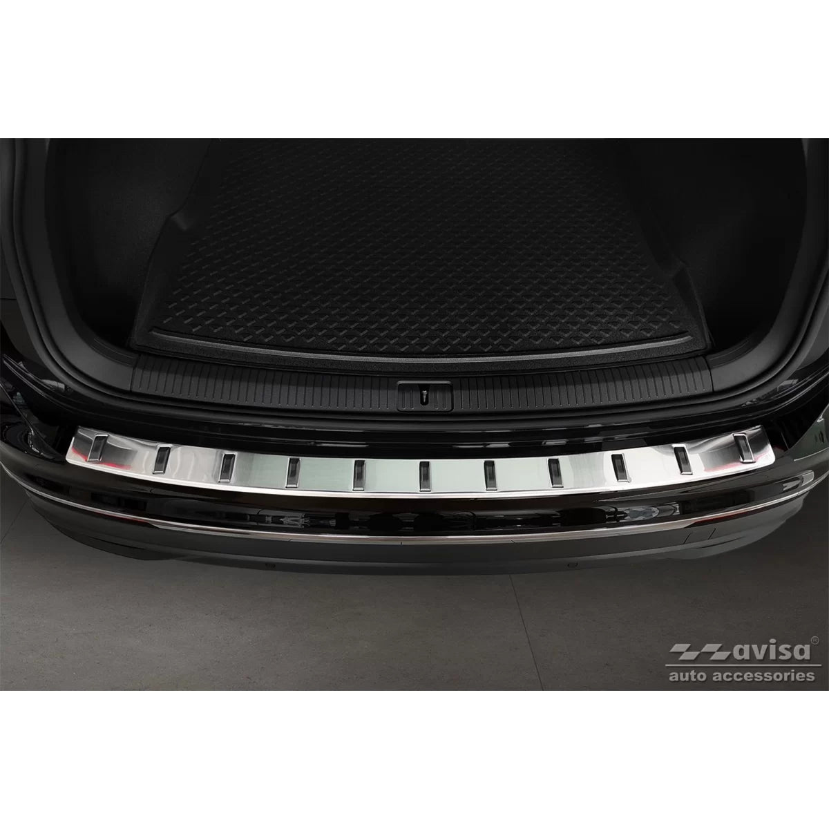 Protezione Rinforzata Paraurti Posteriore Cromata per Volkswagen Tiguan R-line